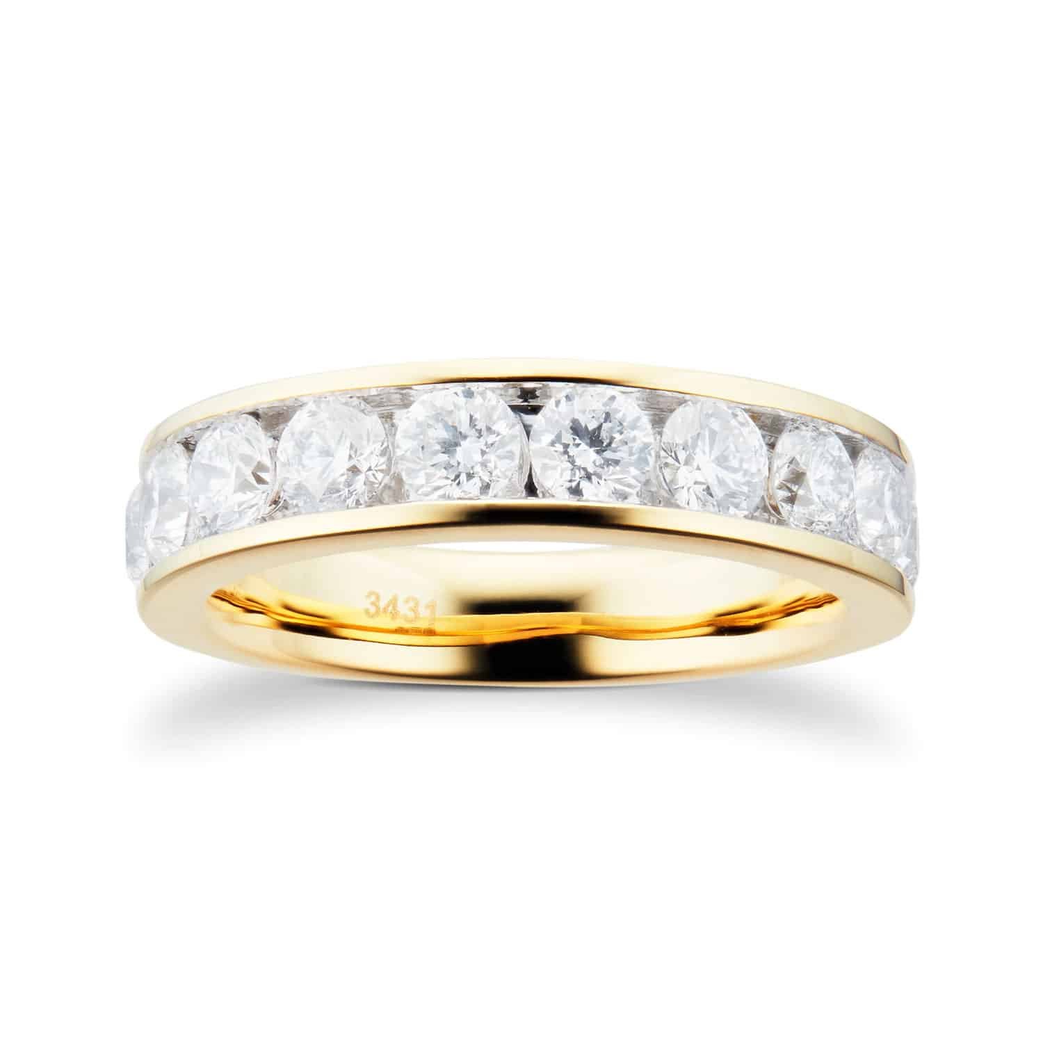 18ct Yellow Gold 1.50ct Brilliant Cut Goldsmiths Brightest Diamond Eternity Ring 1 18ct Yellow Gold 1.50ct Brilliant Cut Goldsmiths Brightest Diamond Eternity Ring