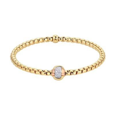 Home 17 18ct Yellow Gold Eka Tiny Diamond Bracelet