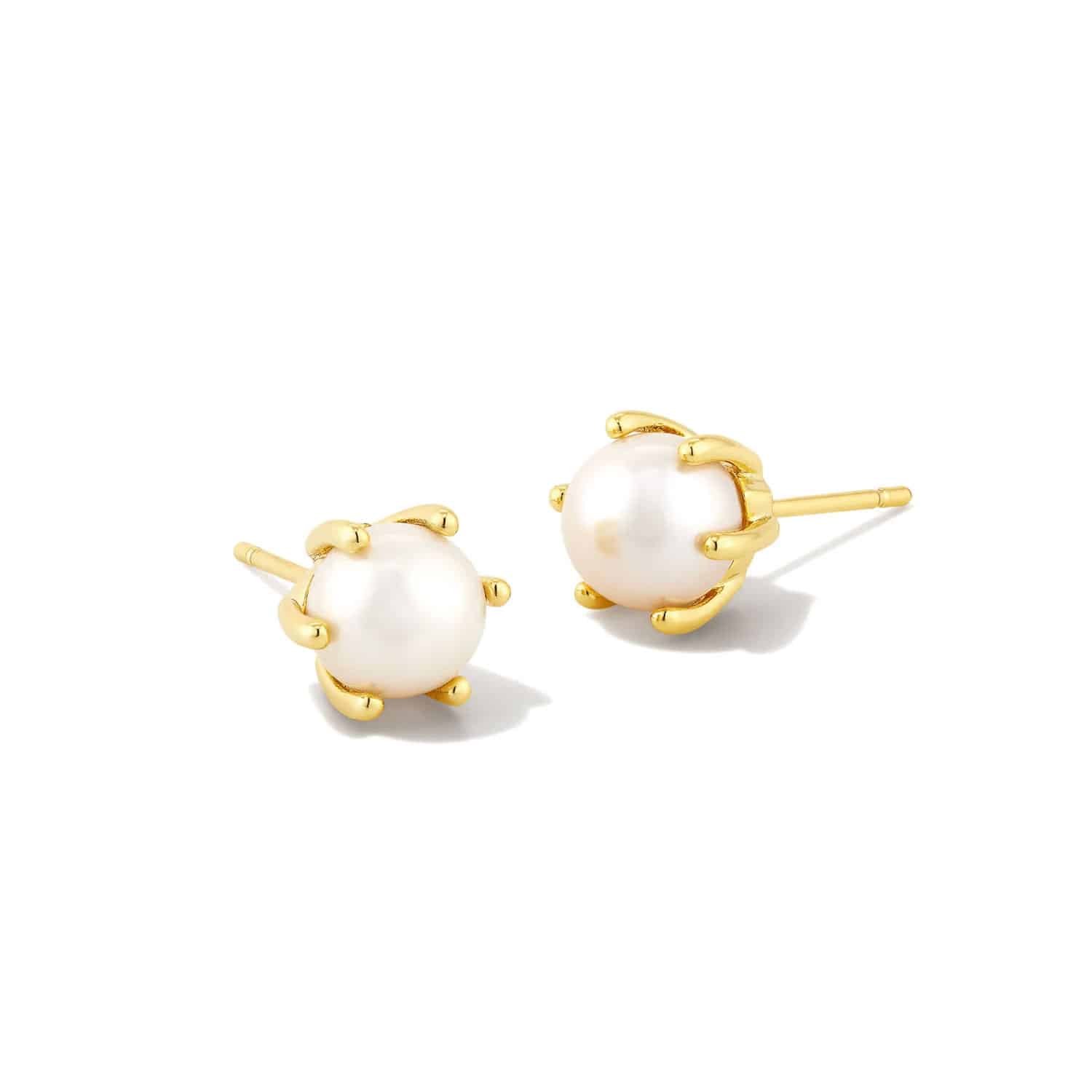Ashton Gold Pearl Stud Earrings 1 Ashton Gold Pearl Stud Earrings