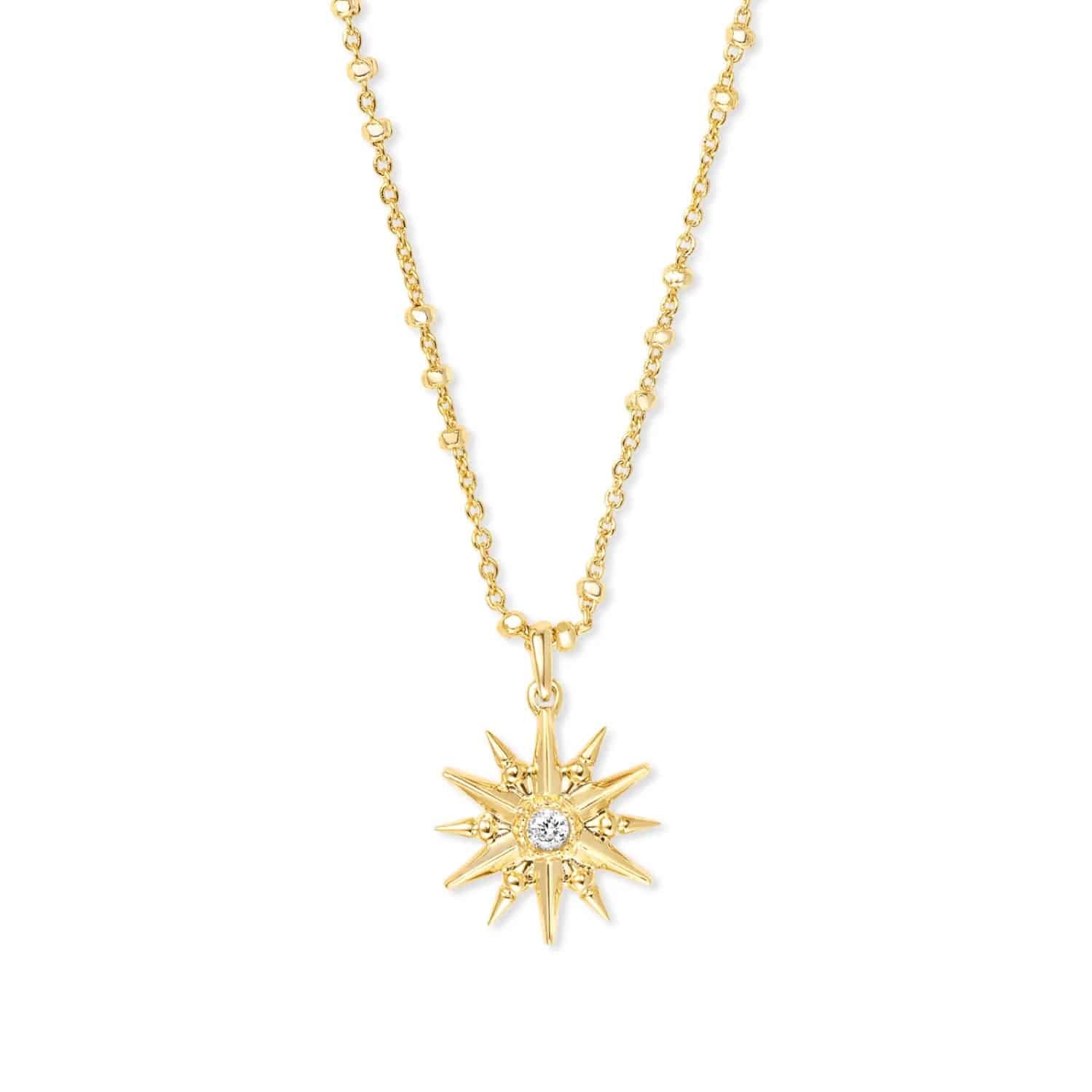 Star Charm Pendant Necklace in Gold 1 Star Charm Pendant Necklace in Gold