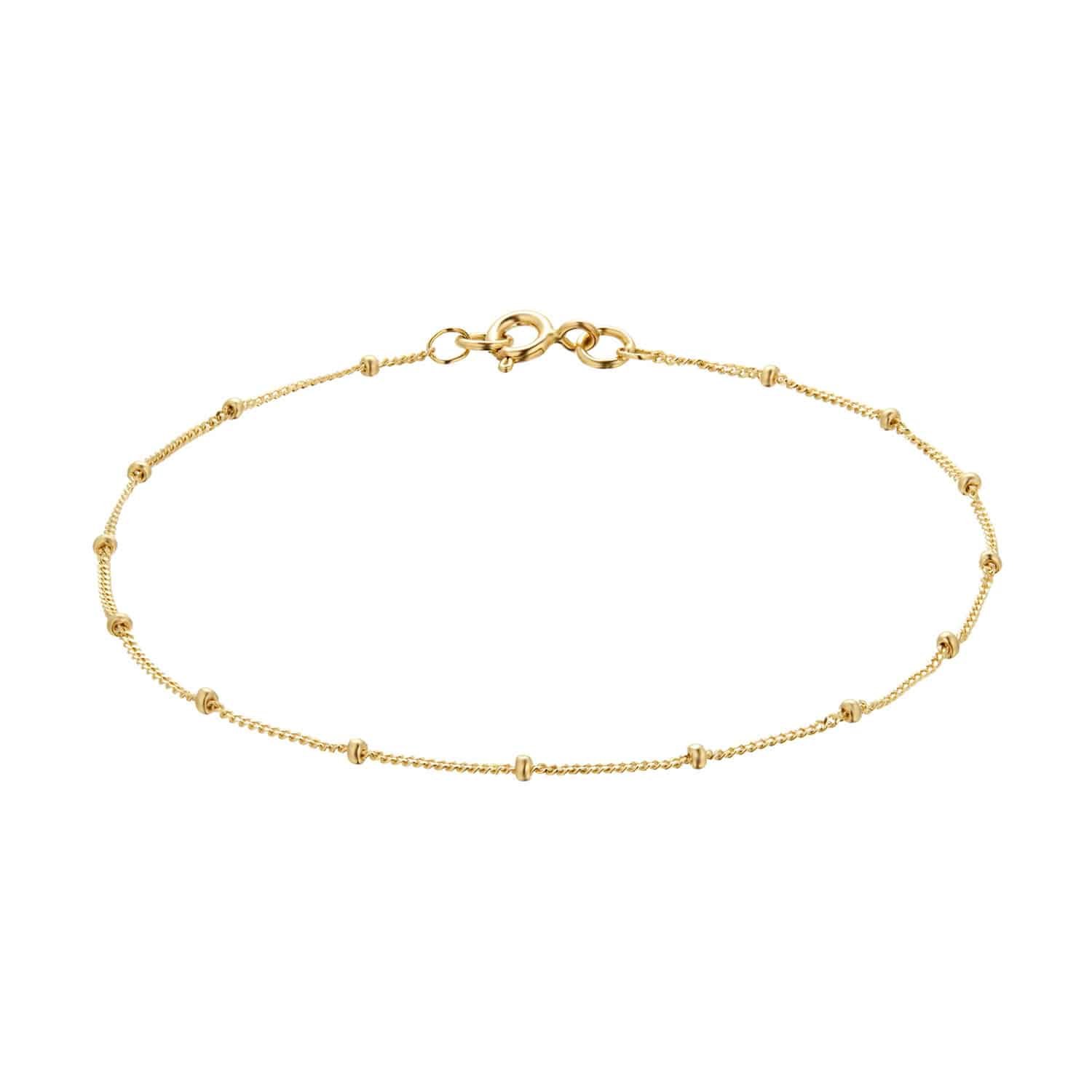 9ct Yellow Gold Beaded Chain Bracelet 1 9ct Yellow Gold Beaded Chain Bracelet