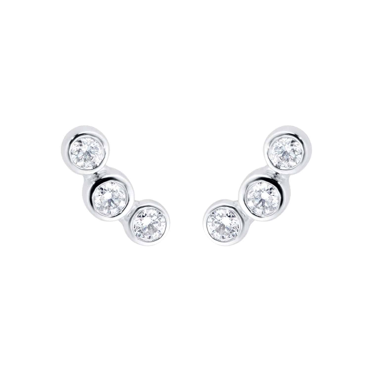 18ct White Gold 0.20ct Diamond Design Climber Earrings 1 18ct White Gold 0.20ct Diamond Design Climber Earrings