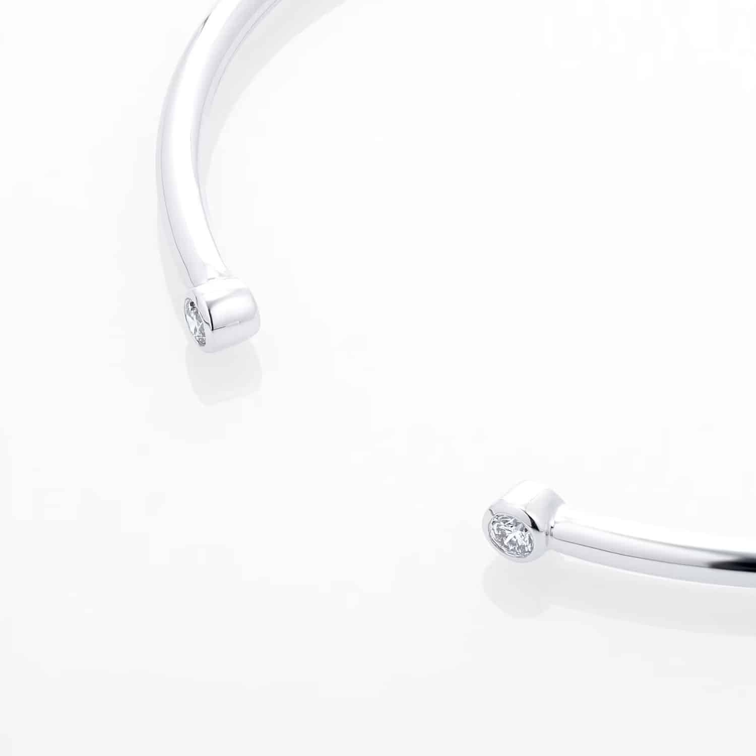 Gossamer Silver 0.15cttw Diamond Bangle 3 Gossamer Silver 0.15cttw Diamond Bangle - Image 3