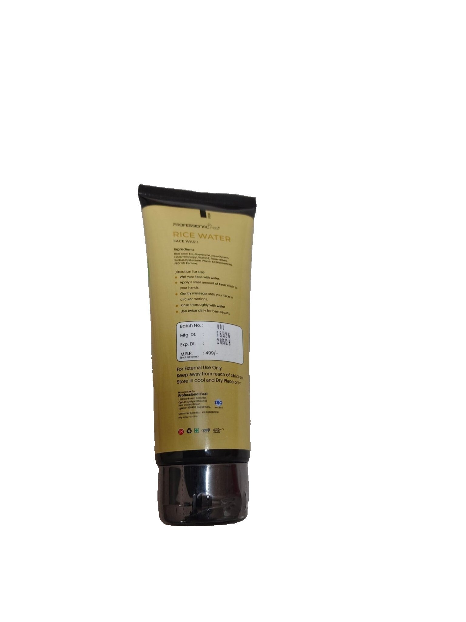 Professional Feel Rice Water Face Wash (100ml) - Image 2