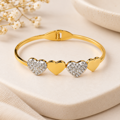 Heart Shaped Anti Tarnish Bracelet