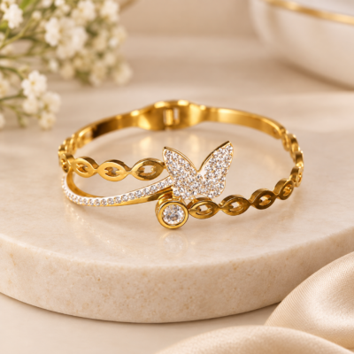 Anti Tarnish Butterfly Crystal Bracelet for Women