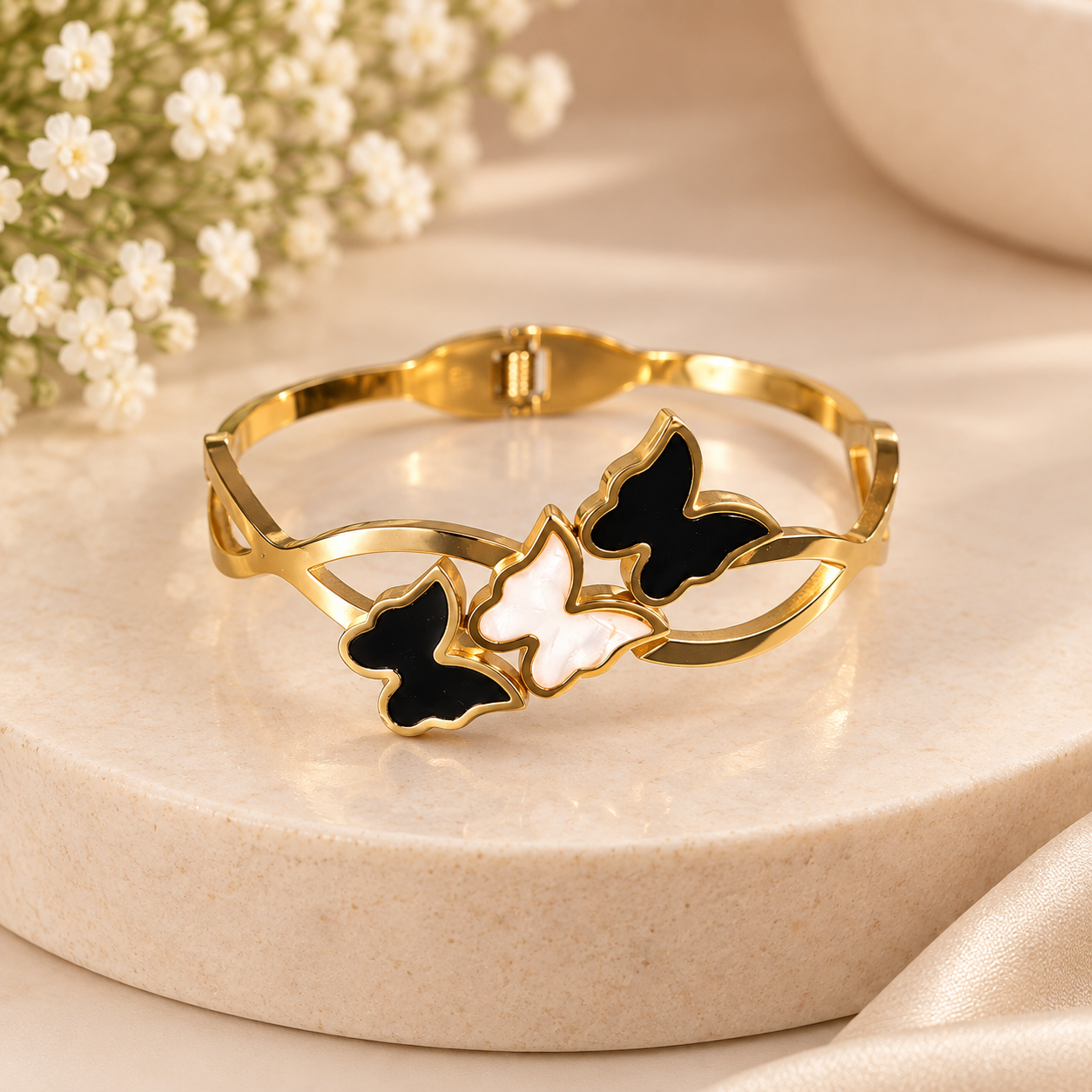 Anti Tarnish Butterfly Enamel Bracelet for Women 1 Anti Tarnish Butterfly Enamel Bracelet for Women