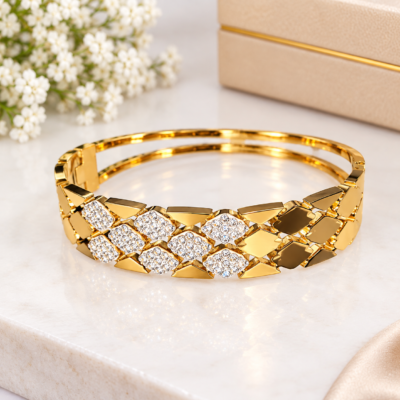 Elegant Anti-Tarnish Bracelet for Women – Crystal Stone Design
